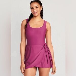 NWOT Old Navy Wrap-Front Swim dress Size Small